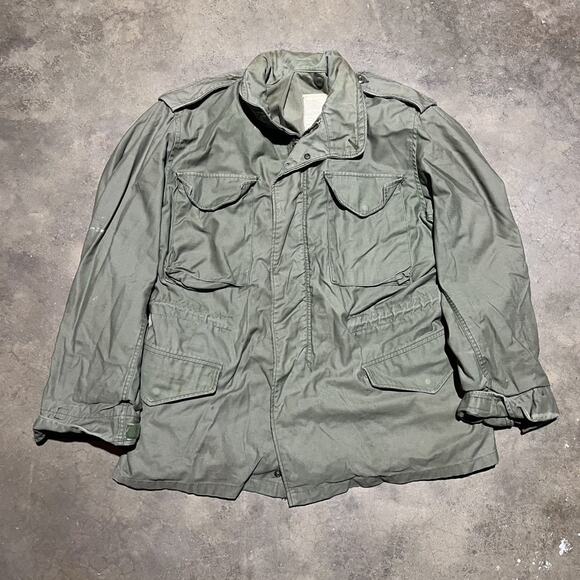 Vintage 50s OG-107 Sateen Military Green Field Jacket - Picture 1 of 4